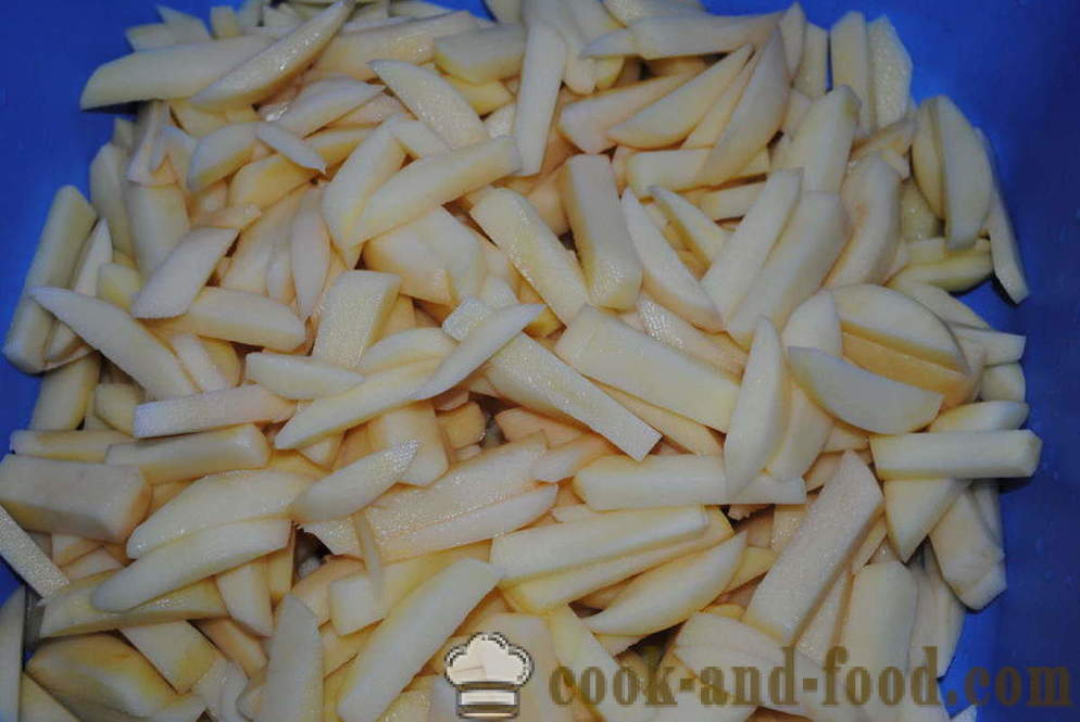 Cepts kartupelis ar sieru un sēnēm - gan garšīgi cepti kartupeļi cepeškrāsnī, ar soli pa solim recepšu fotogrāfijas