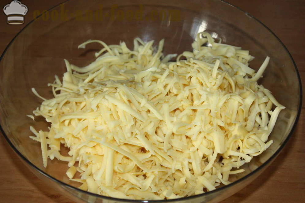 Aukstā uzkoda sieru - kā gatavot uzkodas siera izkausē krāsnī, ar soli pa solim recepšu fotogrāfijas