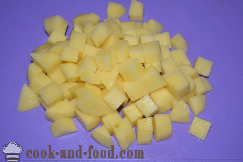 Siera zupa ar kausētu sieru, makaroniem un desu - kā gatavot siera zupa ar kausēto sieru, soli pa solim recepšu fotogrāfijas