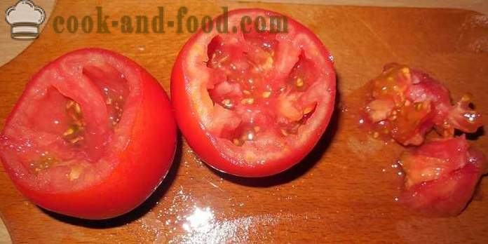 Original olu kulteni vai tomātus gardu tomātu ar olu un sieru - kā gatavot olu kulteni, soli pa solim recepšu fotogrāfijas