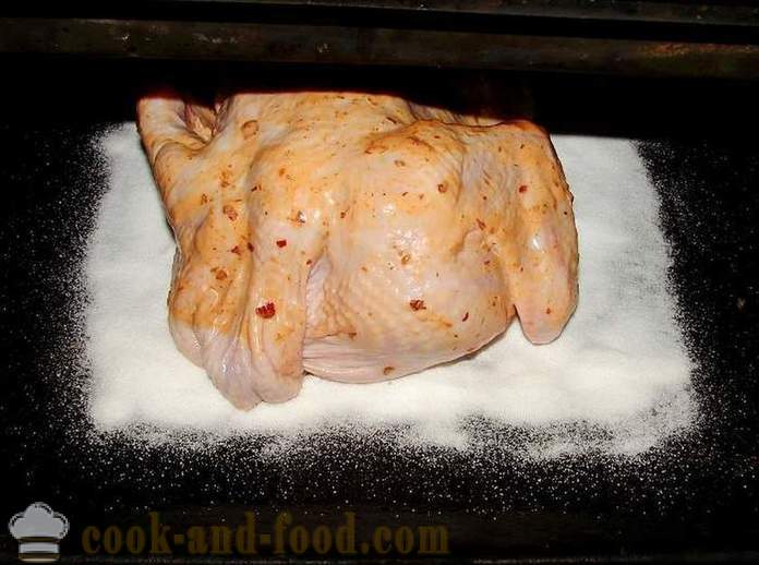 Vistas sāls krāsnī - kā gatavot vistas sāls, soli pa solim recepšu fotogrāfijas