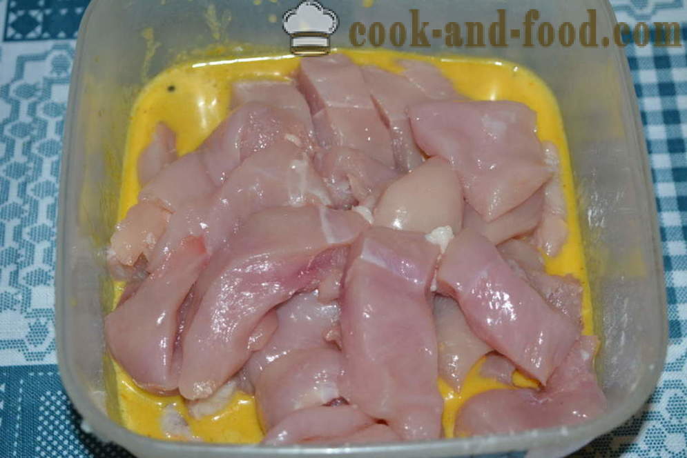 Delicious vistas krūtiņa cepta pannā, - kā pagatavot sulīgu cāļa krūtiņa pannas, soli pa solim recepšu fotogrāfijas