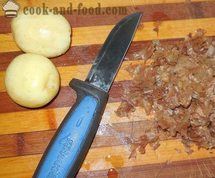 Gardi jaunie kartupeļi cepti krāsnī ar gaļu - kā garšīgi cepti jaunie kartupeļi caurums, recepte ar fotogrāfijām, soli pa solim