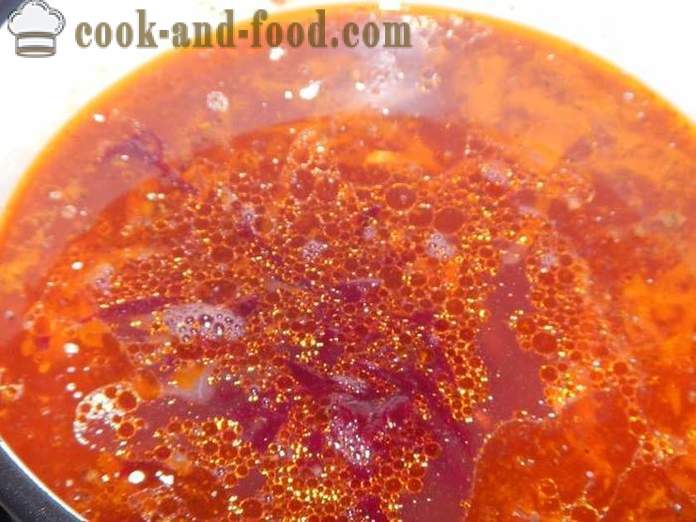 Klasisks sarkans borščs ar biešu un gaļas - kā gatavot zupu - soli pa solim recepti ar fotogrāfiju ukraiņu boršču