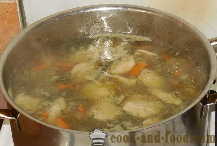 Dārzeņu zupa ar klimpām - kā gatavot zupa ar klimpām - vecmāmiņas receptes ar soli pa solim fotogrāfijas