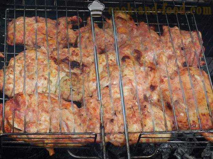 Barbecue vistas uz grila - garšīgi un sulīgi iesmi vistas tomātu mērcē - soli pa solim recepšu fotogrāfijas