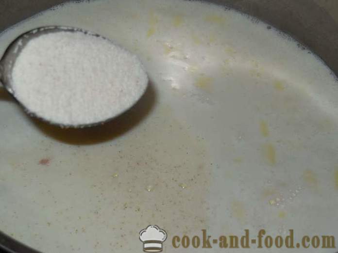Kā pagatavot biezputru ar pienu bez kunkuļiem - soli pa solim recepte mannas ar fotoattēliem