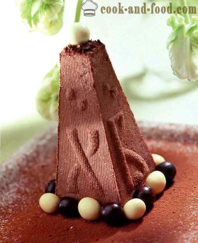 Šokolādes Lieldienu biezpiena un krējuma - vienkārša recepte neapstrādāta šokolādes Lieldienu biezpiena