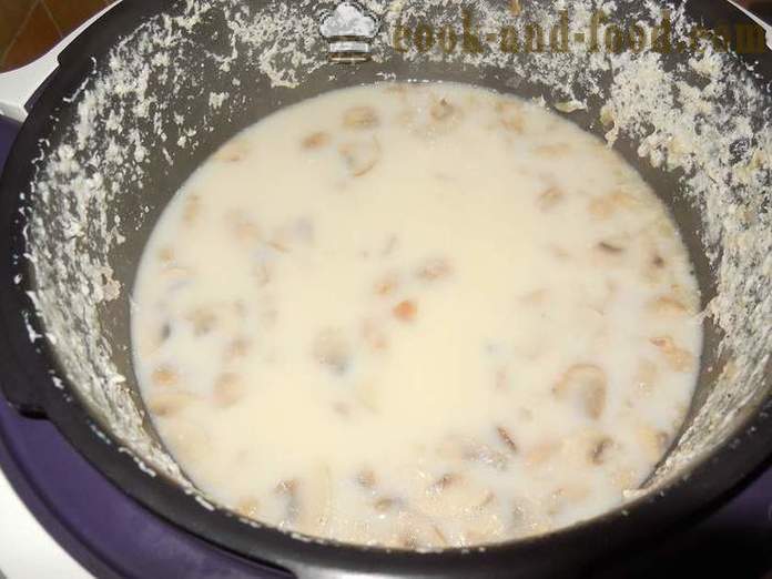 Siera zupa ar kausētu sieru, sēnēm un vistas - kā gatavot siera zupu multivarka, soli pa solim recepti ar fotogrāfijām.