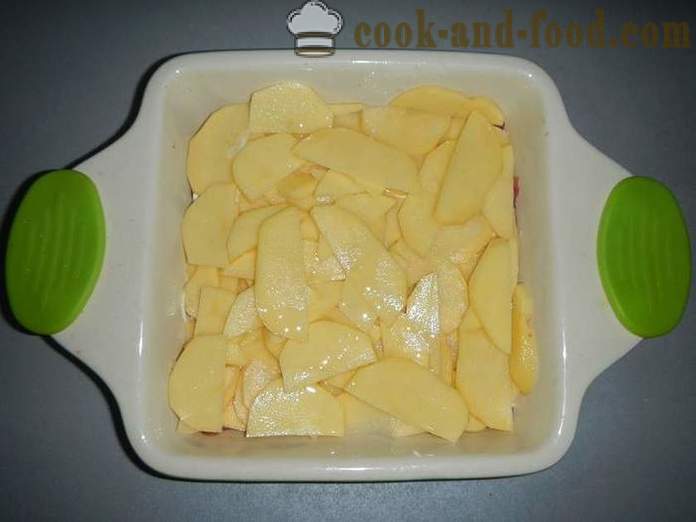 Kartupeļi franču cepeškrāsnī - foto-receptes, kā pagatavot kartupeļus franču ar cūkgaļu un sēnēm