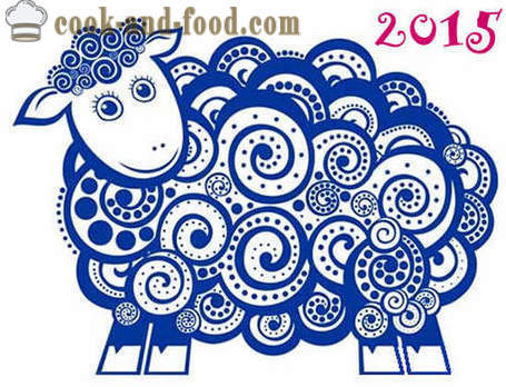 Animācijas pastkartes c aitas un kazas par Jaungada 2015. Bezmaksas apsveikuma kartītes laimīgu Jauno gadu.