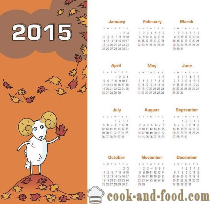 Kalendārs 2015. gadam par Kazas (aitas): lejupielādēt bezmaksas Ziemassvētku kalendāru ar kazām un aitām.