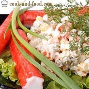 Krabju salāti - recepte klasisks un vienkāršs, ar fotogrāfijām. Kā pagatavot gardu krabju salāti ar kukurūzu, rīsiem un gurķu