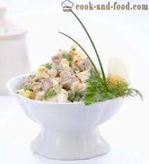 Salāti: klasisks recepte, vēsture, kompozīcija, Olivier, virtuves, salātu sastāvdaļas.
