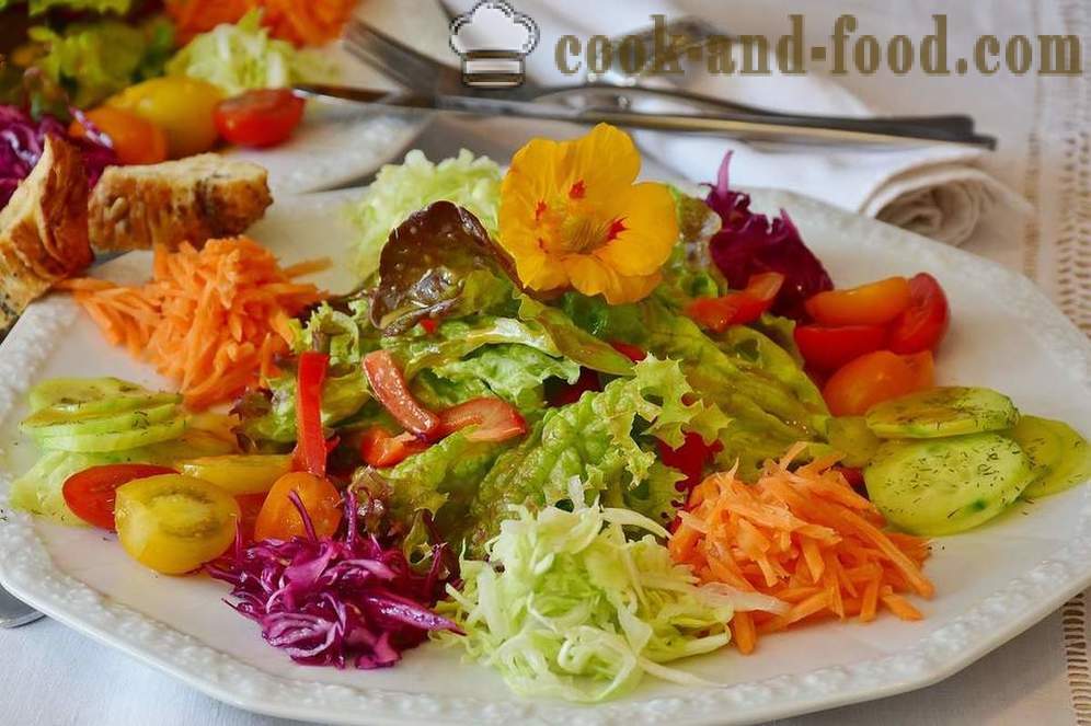 Receptes mazkaloriju dārzeņu salāti