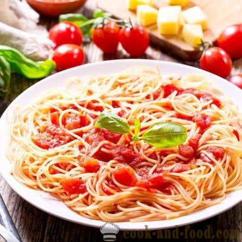 Recipe par spageti ar tomātu un sieru